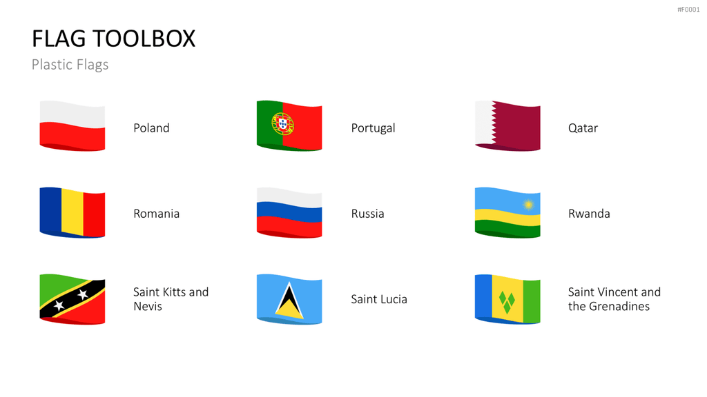 Länder-Flaggen Toolbox PowerPoint-Vorlage