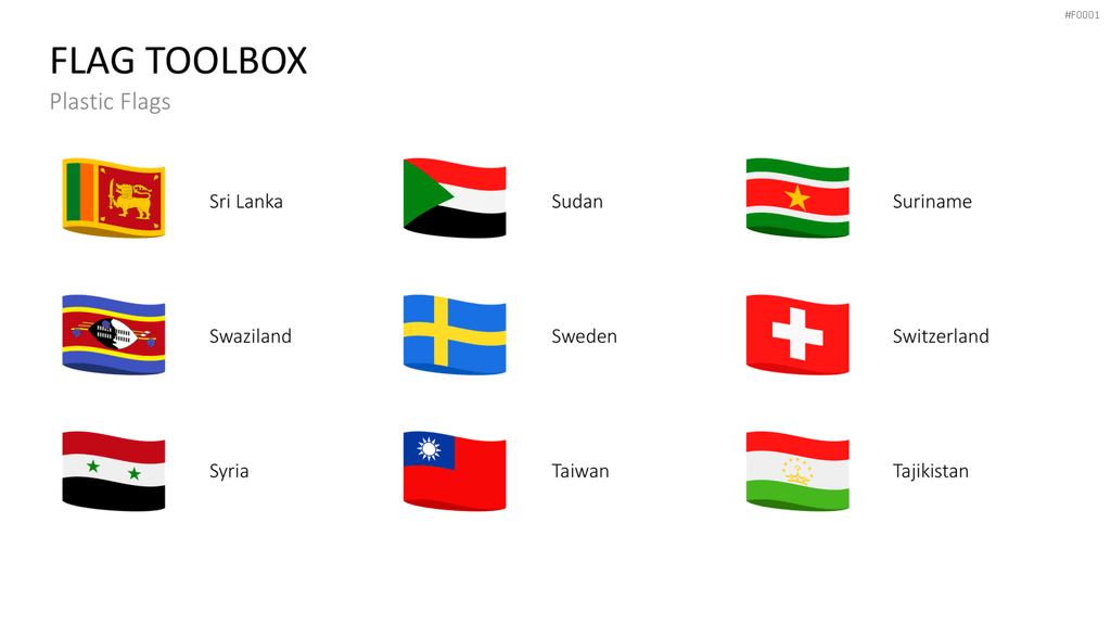 Länder-Flaggen Toolbox PowerPoint-Vorlage