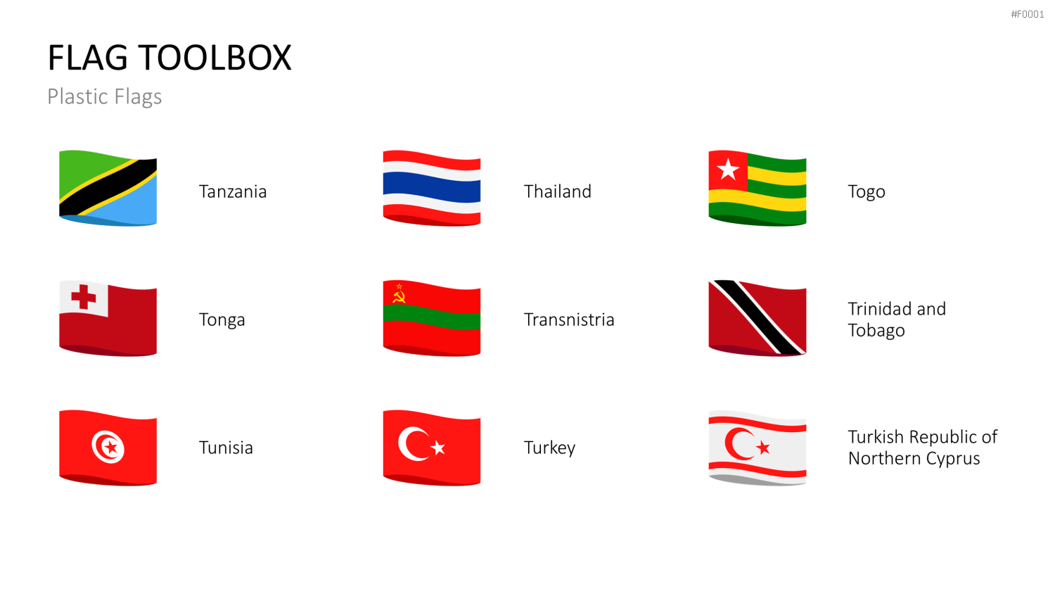 Länder-Flaggen Toolbox PowerPoint-Vorlage