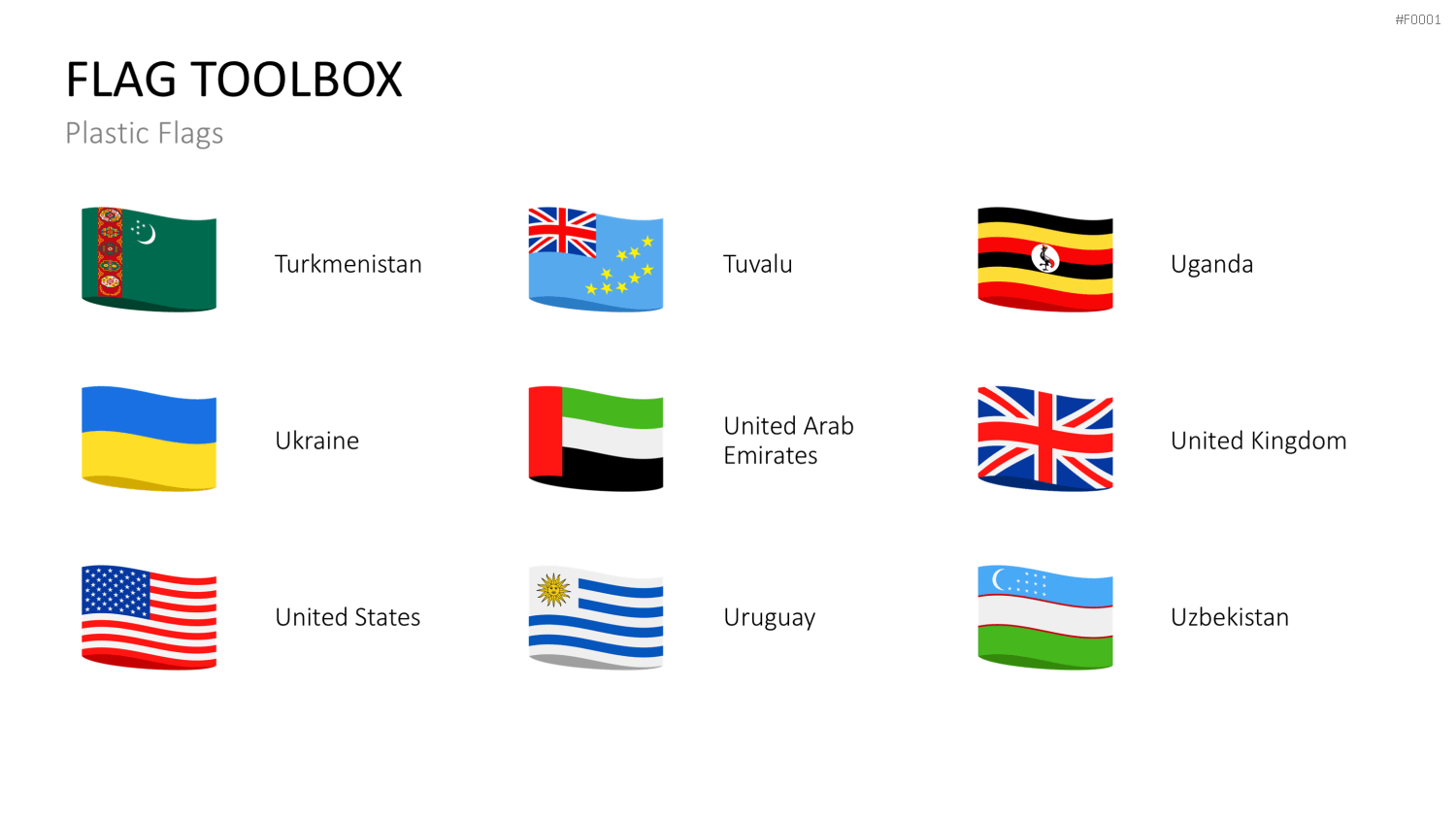 Länder-Flaggen Toolbox PowerPoint-Vorlage