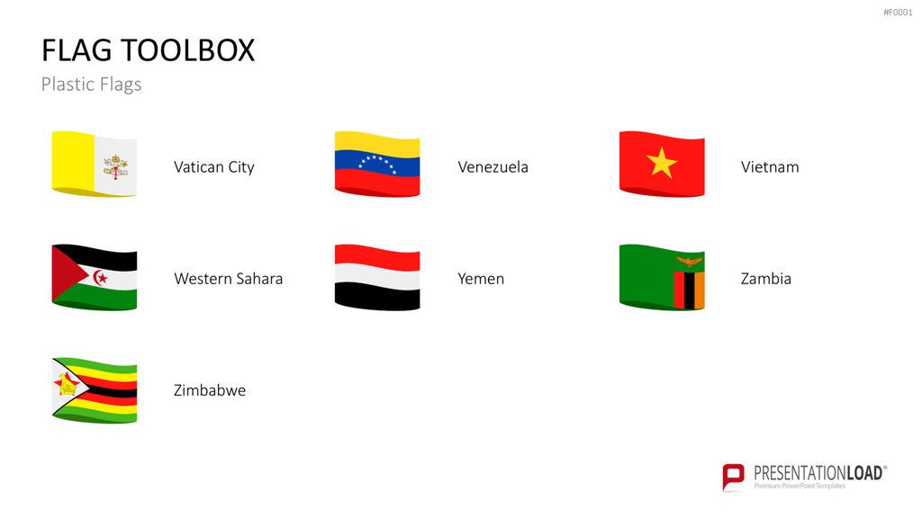 Länder-Flaggen Toolbox PowerPoint-Vorlage