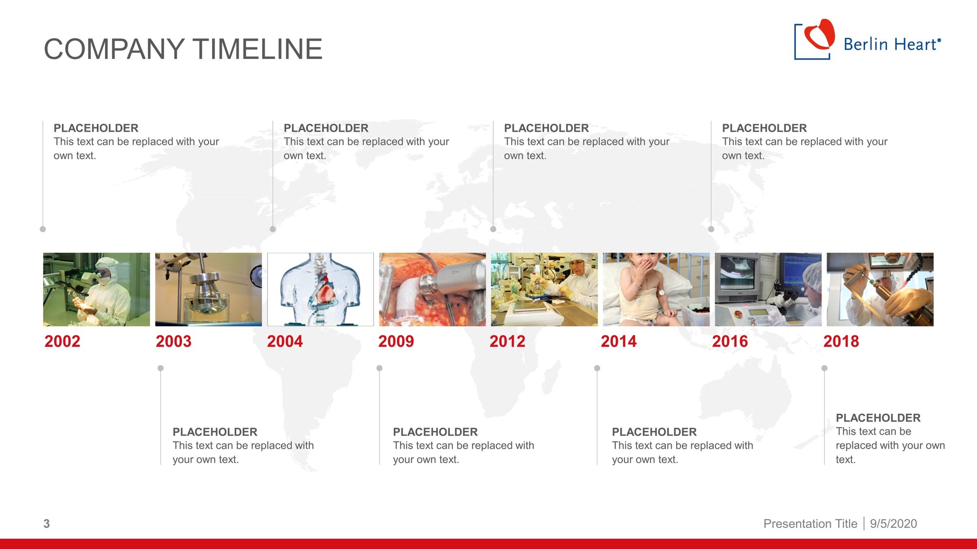 Business-Präsentation Timeline mit Bildern