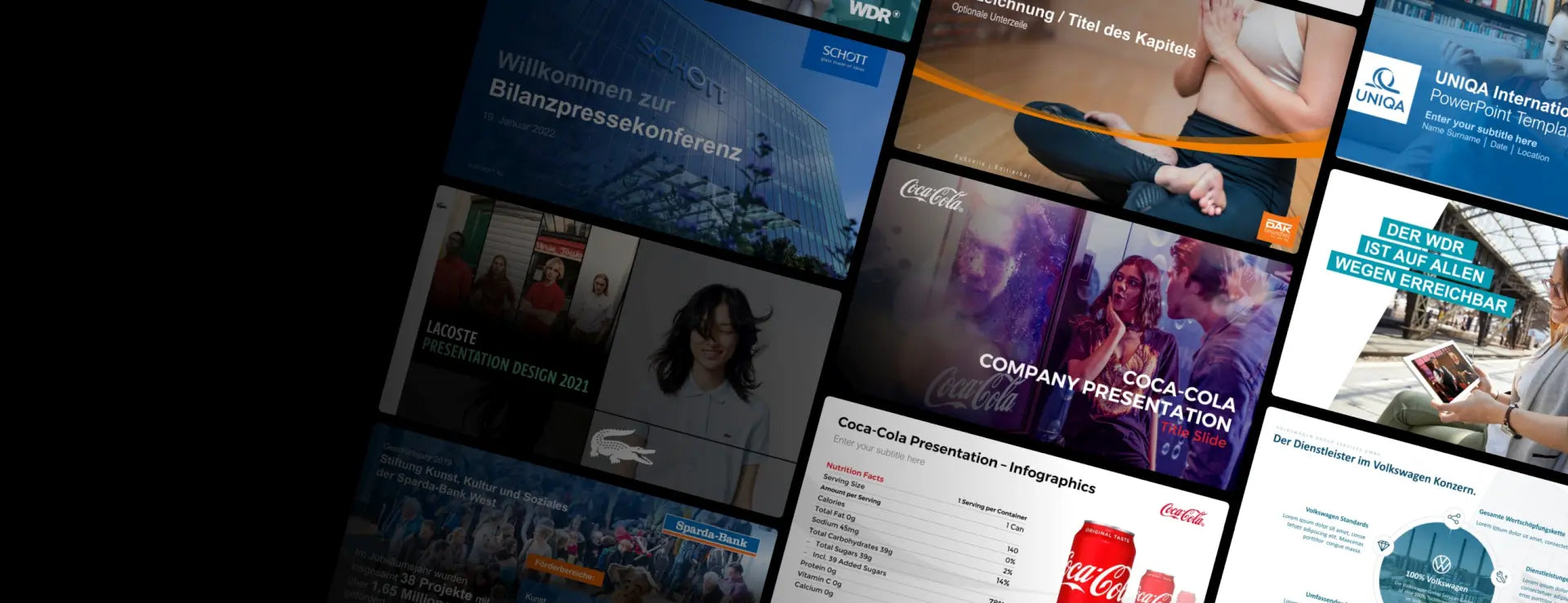 PowerPoint Business-Präsentationen Vorlagen Übersicht